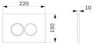 Клавиша смыва Am.Pm ProC L белый I070101